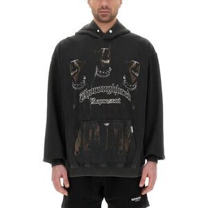 REPRESENT Thoroughbred Doberman Graphic Hoodie Men BLACK Sweaters & Cardigans